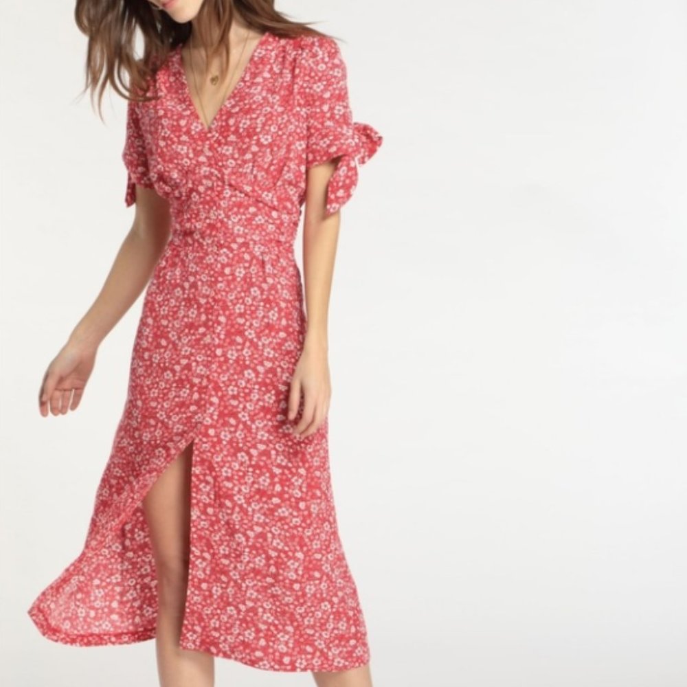 Rouje Laura Dress Red Flours